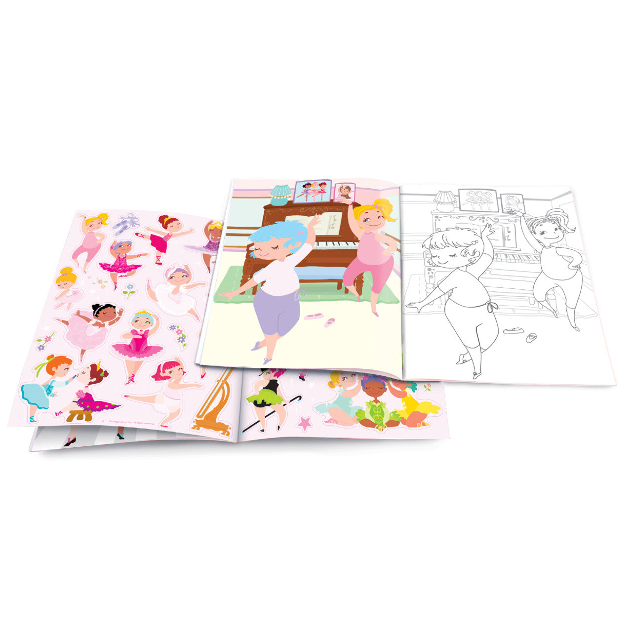 Dry Erase Coloring Book with Resuable Stickers- Pretty Ballerina