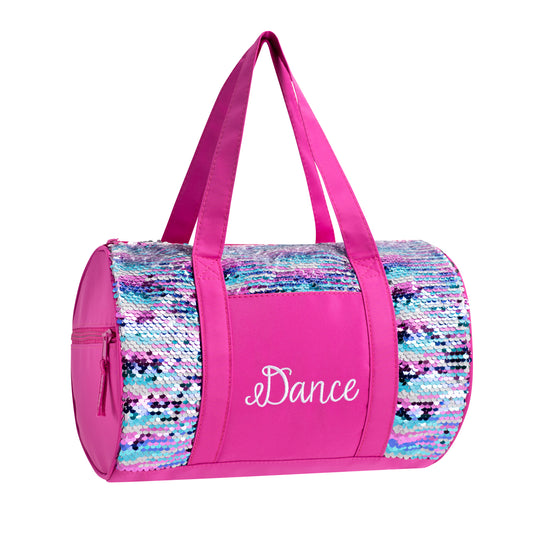 Striped Sequins Duffel – Pink