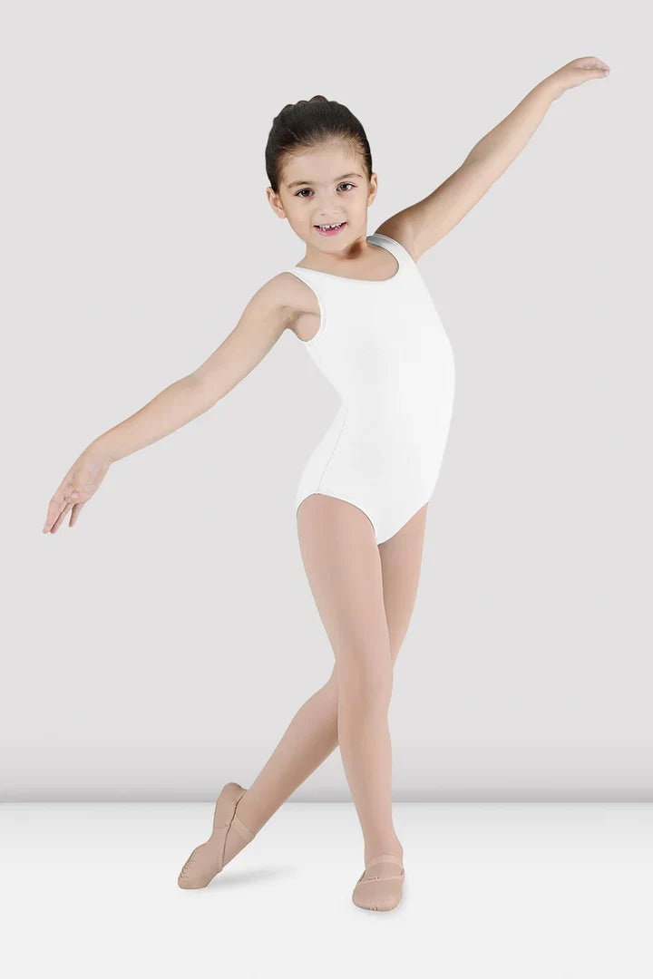 Girls Dynamic Tank Leotard (White)