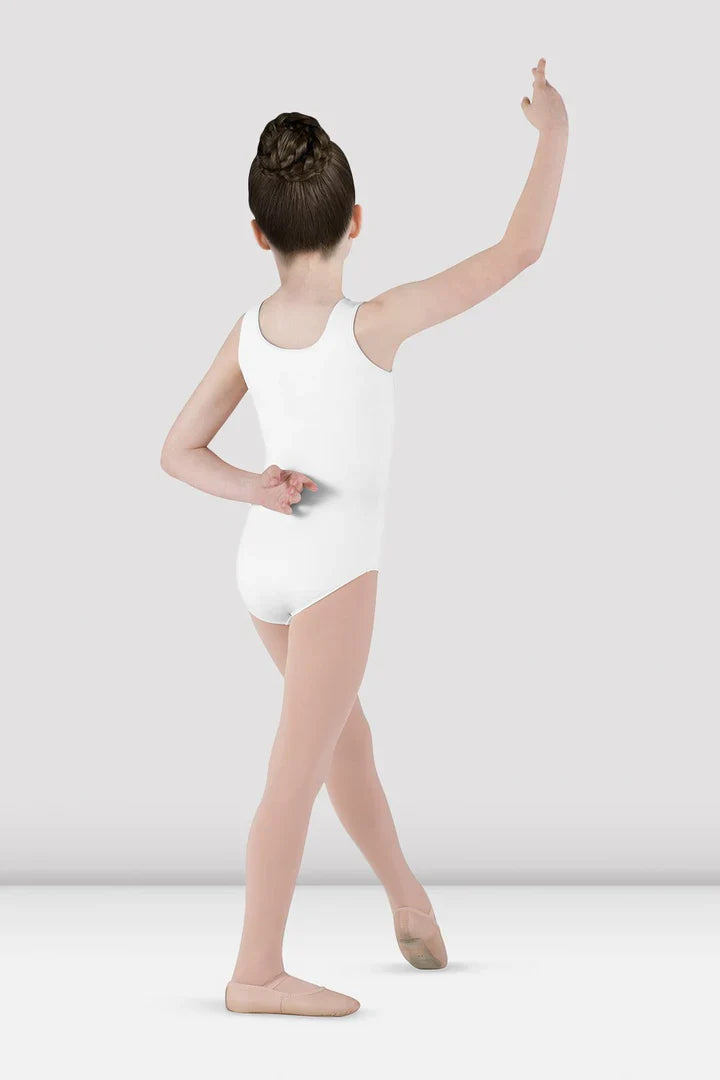 Girls Dynamic Tank Leotard (White)