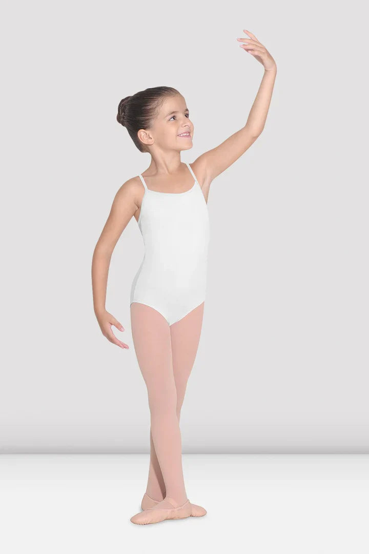 Girls Parem Camisole Leotard (White)