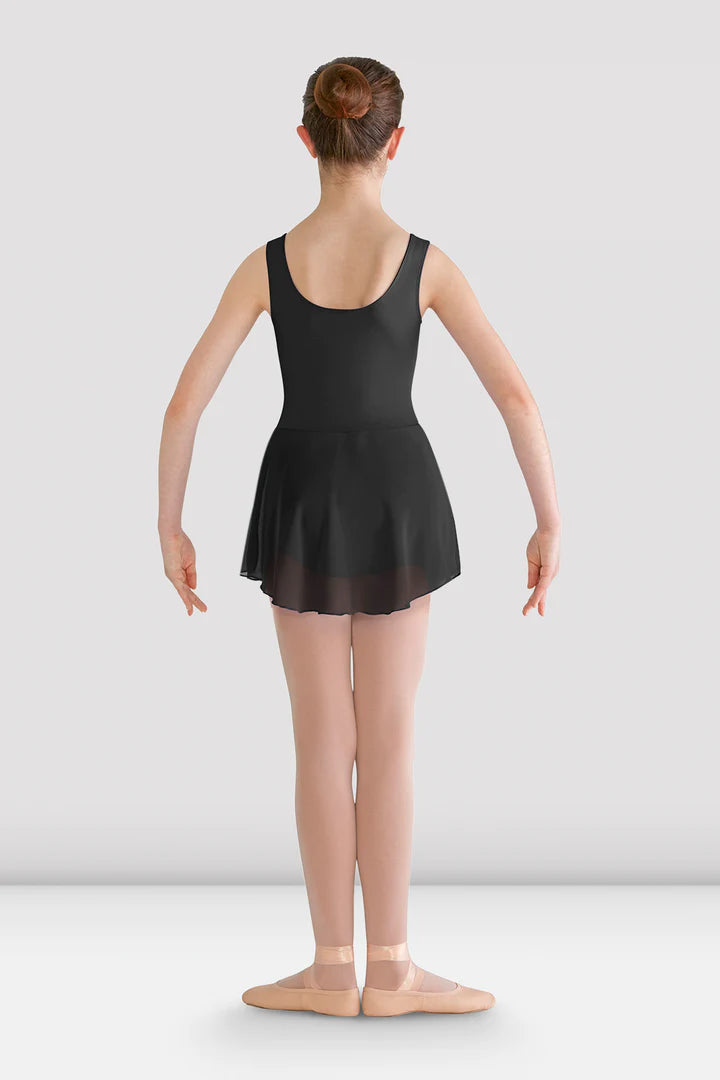 Girls Riya Skirted Tank Leotard (Black)