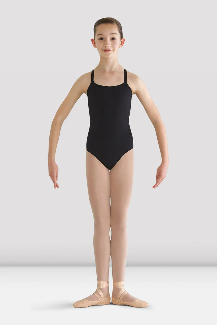 Girls Pranay Adjustable Strap Leotard (Black)