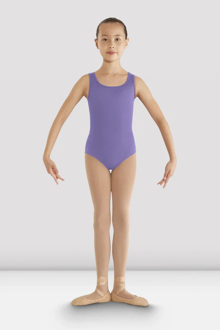 Girls Gladiolus Diamond Back Leotard (Lavender)