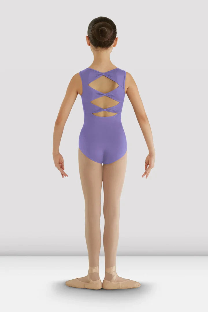 Girls Gladiolus Diamond Back Leotard (Lavender)