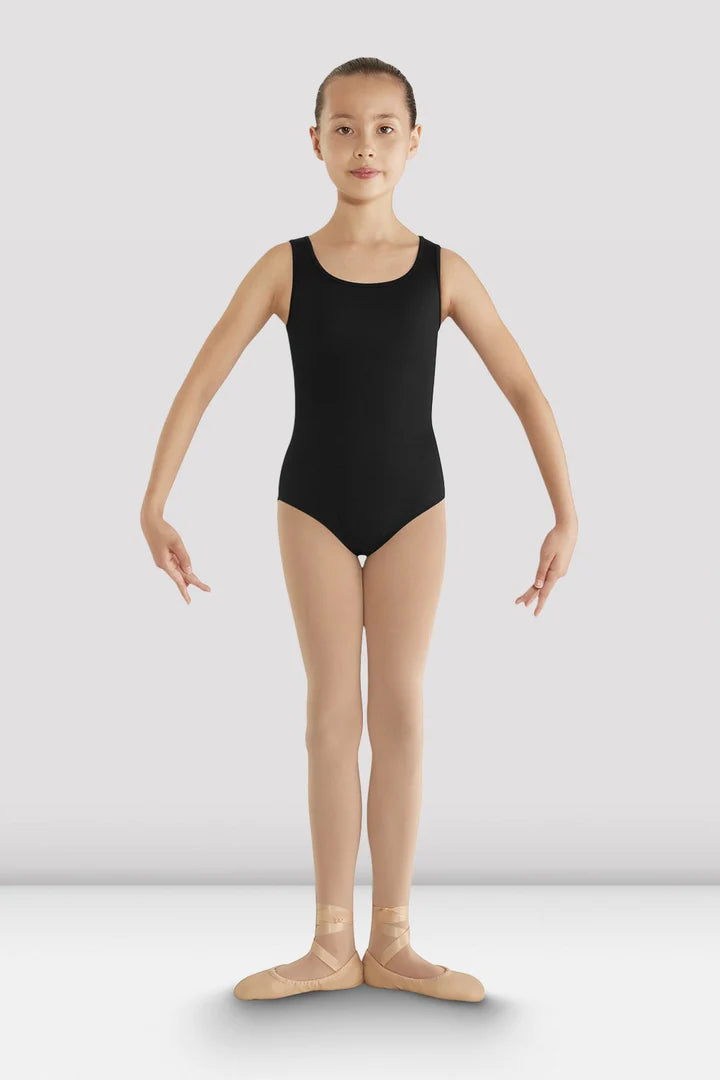 Girls Gladiolus Diamond Back Leotard (Black)