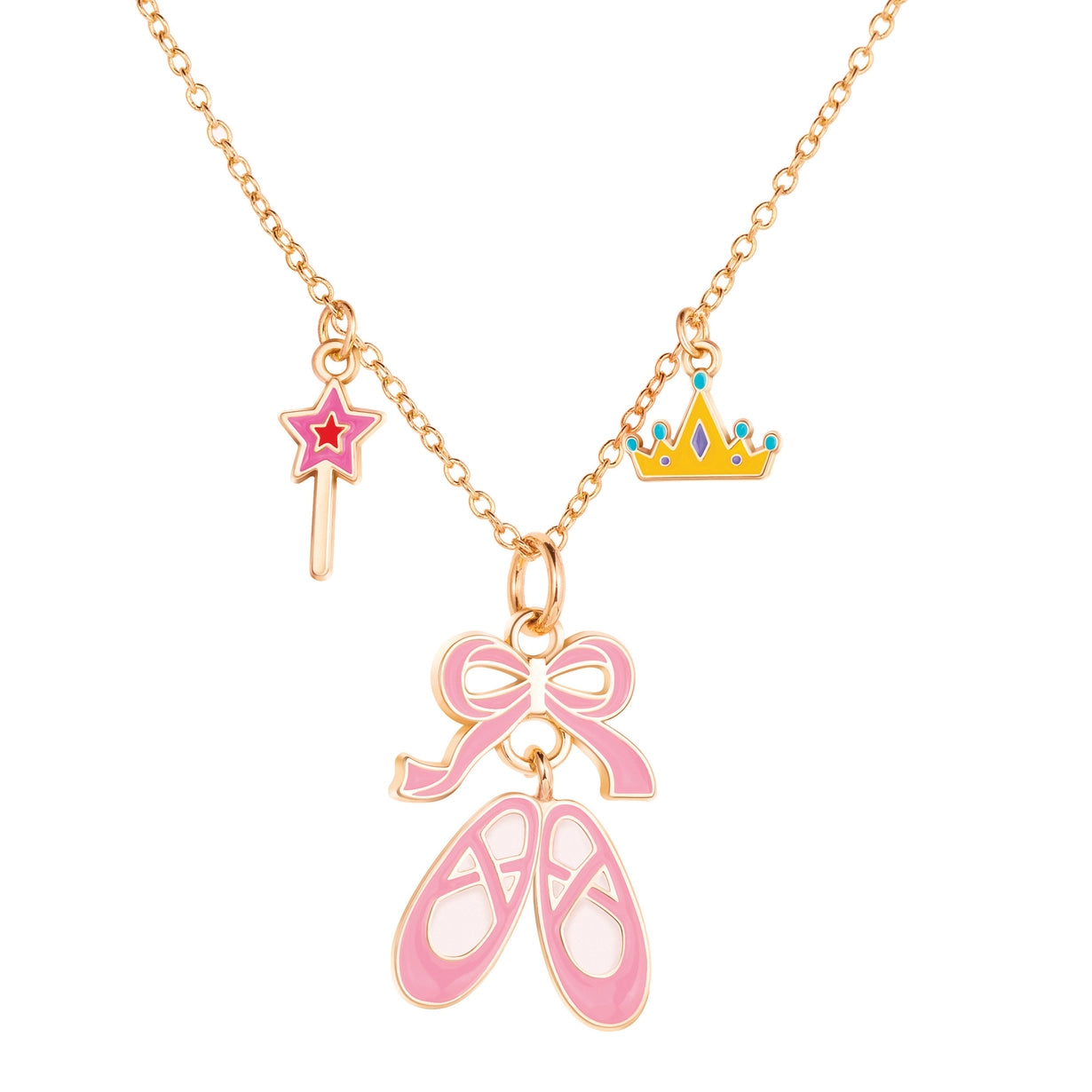 Charming Whimsy Necklace- Ballet Shoes