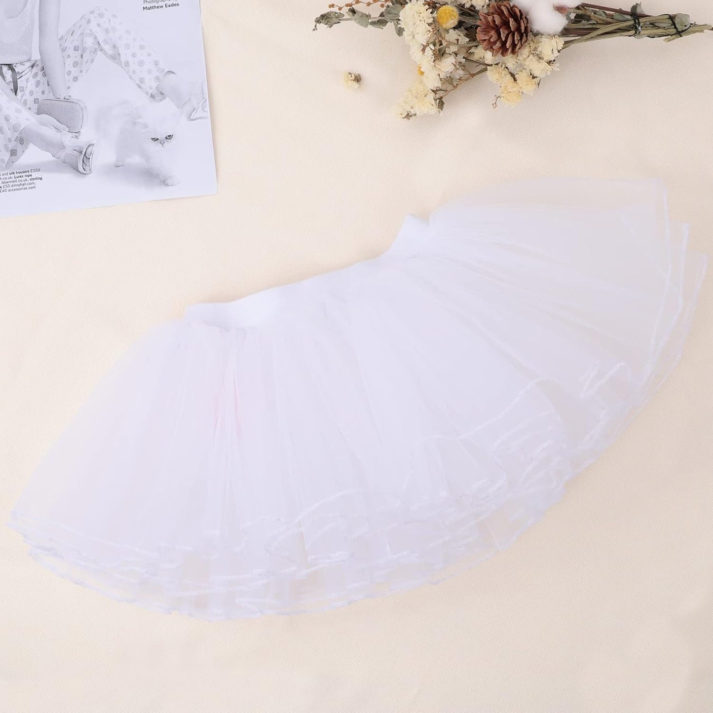 Girls White Tutu Skirt